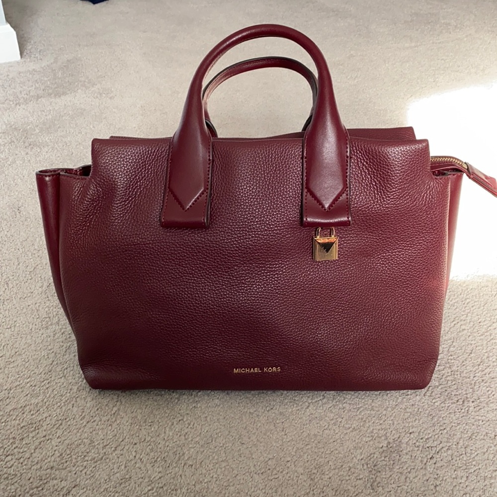 Gently used Michael Kors maroon handbag